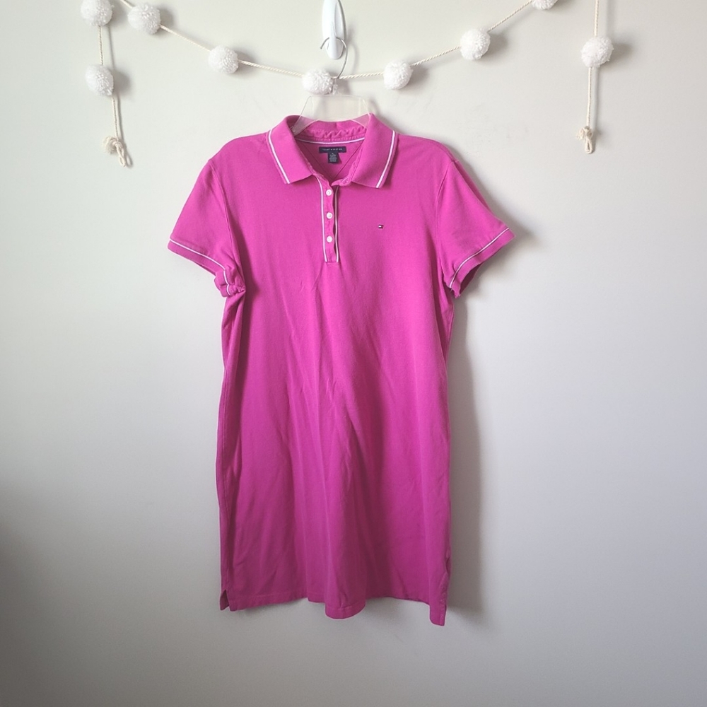 Tommy Hilfiger Pink Short Sleeve Polo Dress Size XL